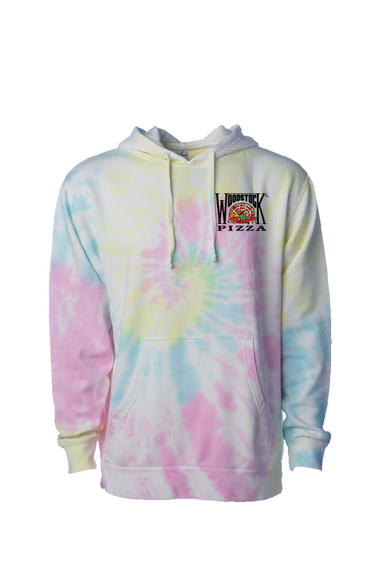 Woodstock's Pizza Tie Dye Sunset Swirl Hoodie